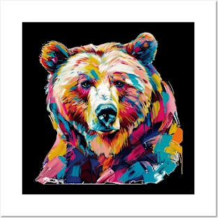 Bear Colorful Pop Art Design Animal Lover Gift Idea Posters and Art